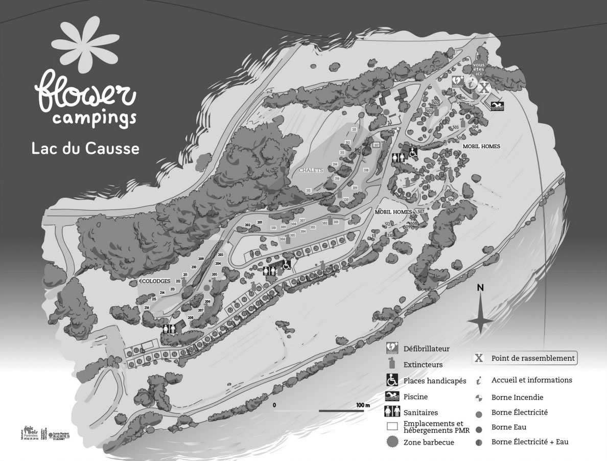 Plan camping du Lac du Causse