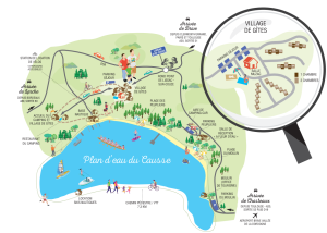 Gites du Lac du Causse plan